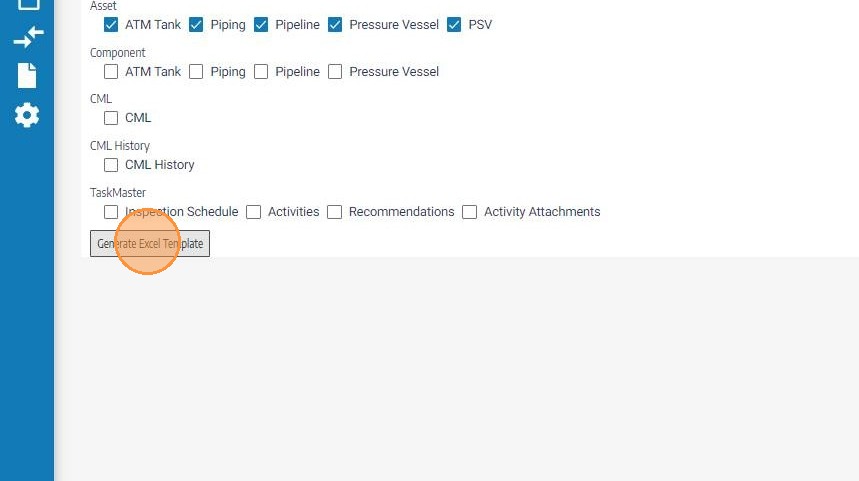 Click Generate Excel Template
