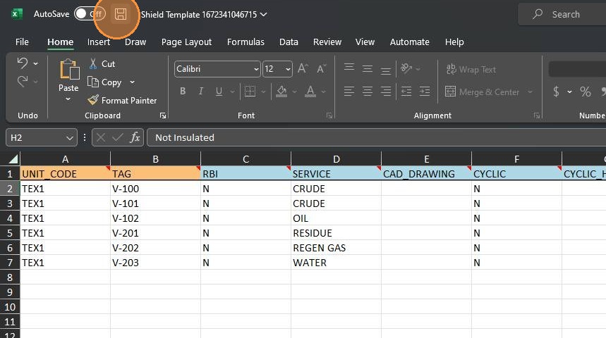Save the completed template file