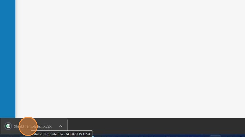 Open the downloaded template file