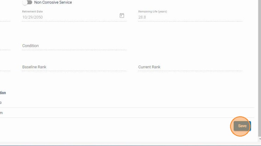 Click Save to finalize the asset record