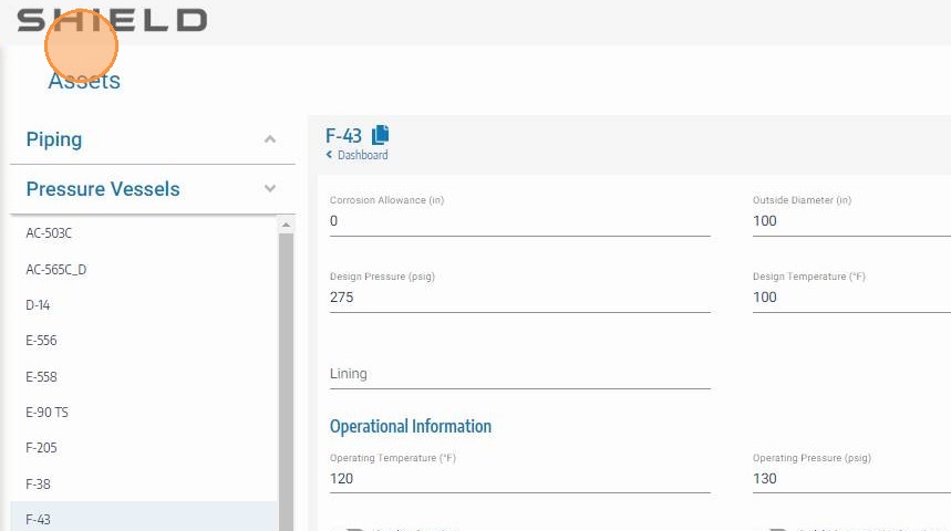 Open the asset info edit panel