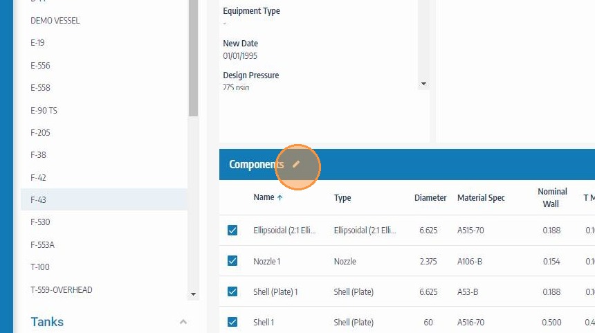Navigate to asset and open Components editing mode