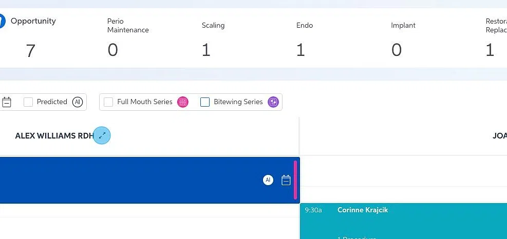 Screenshot of: Click on the arrows next to a provider