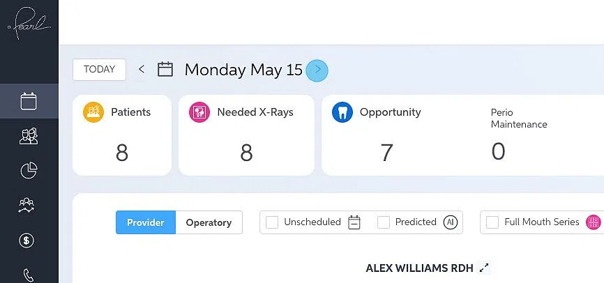 Screenshot of: The home page will always take you to todays date. Use the arrows next to the date to navigate between days.