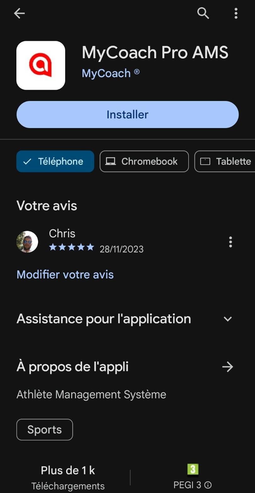 Stores iOS et Android