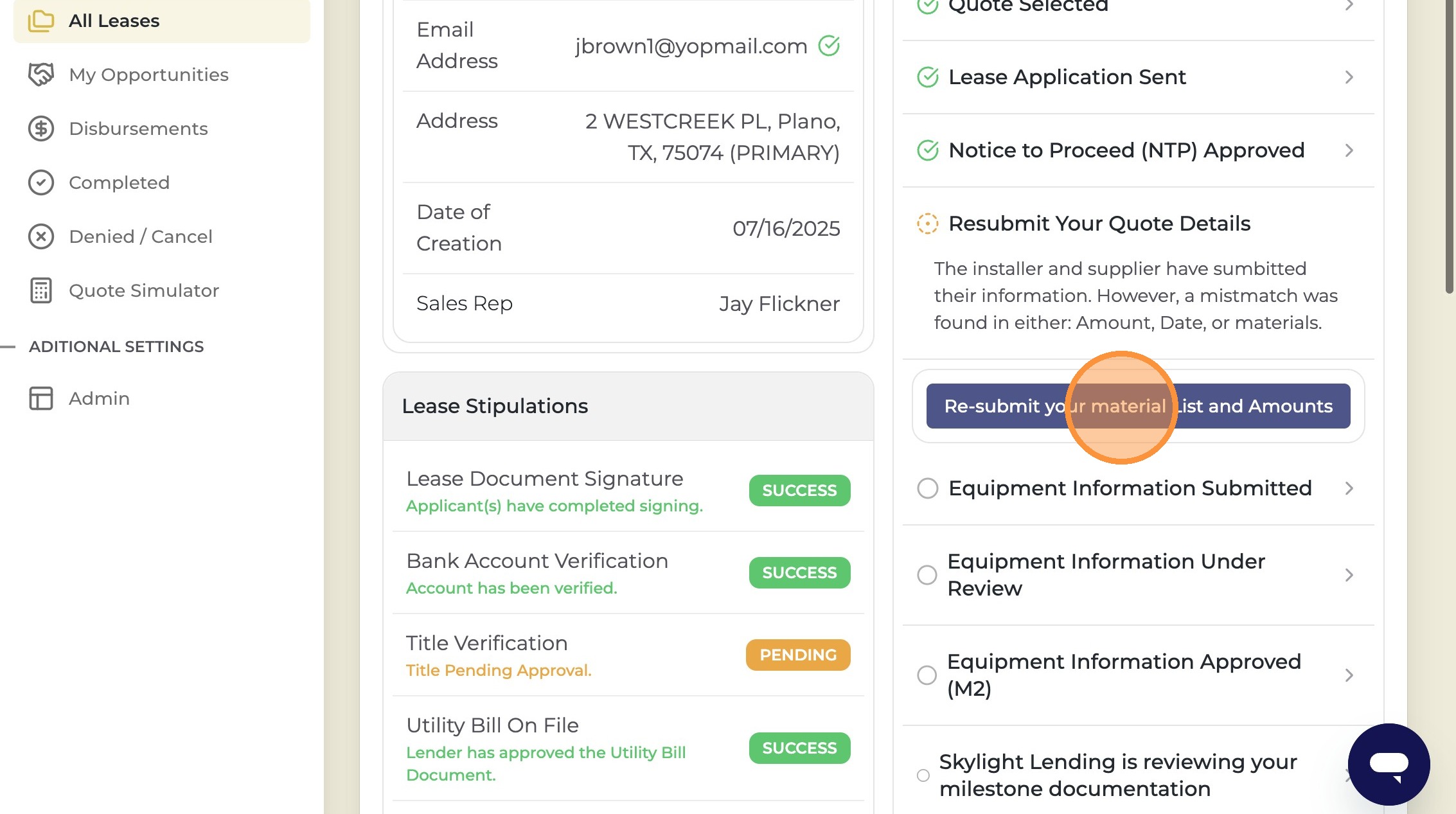 Re-submit button