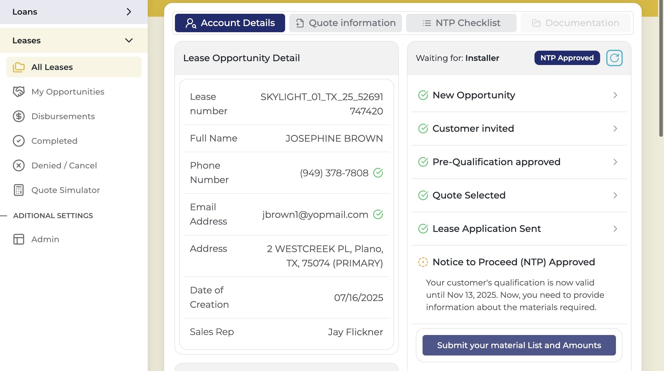 Opportunity page
