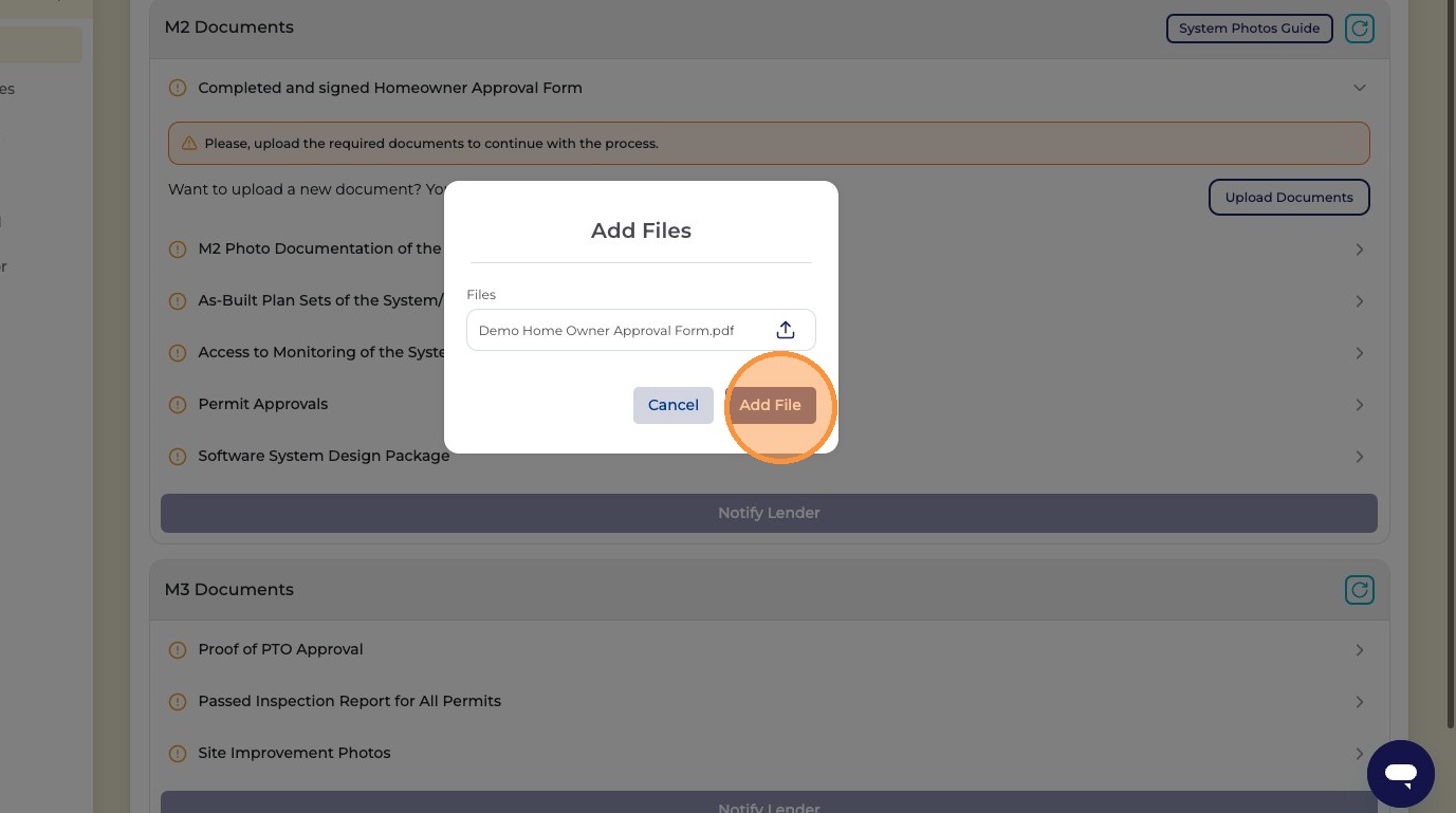 Add File button