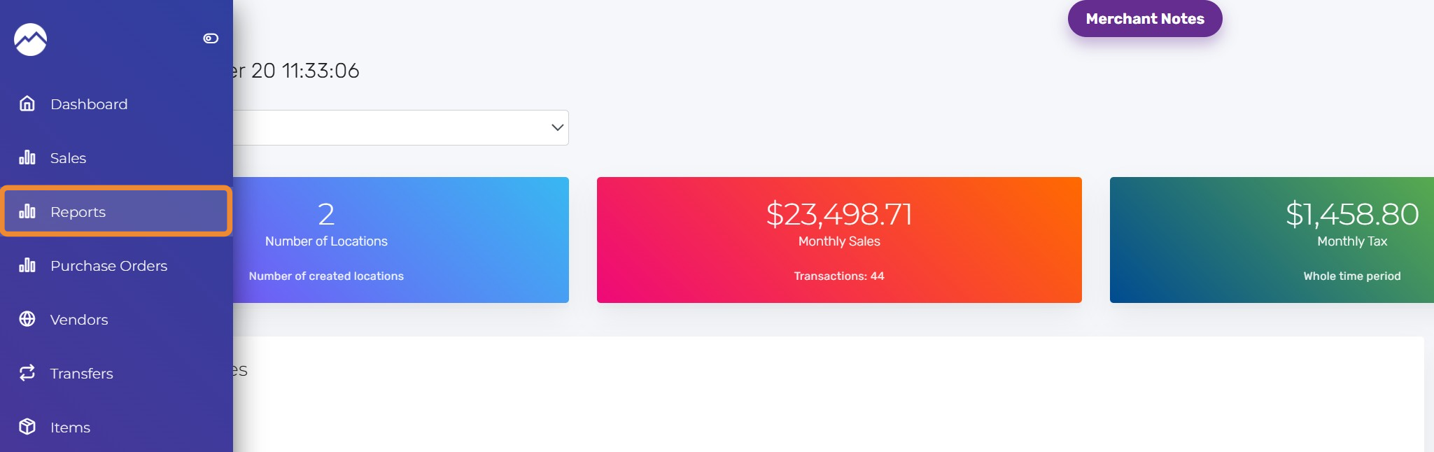 Invoice Report - Acadia POS