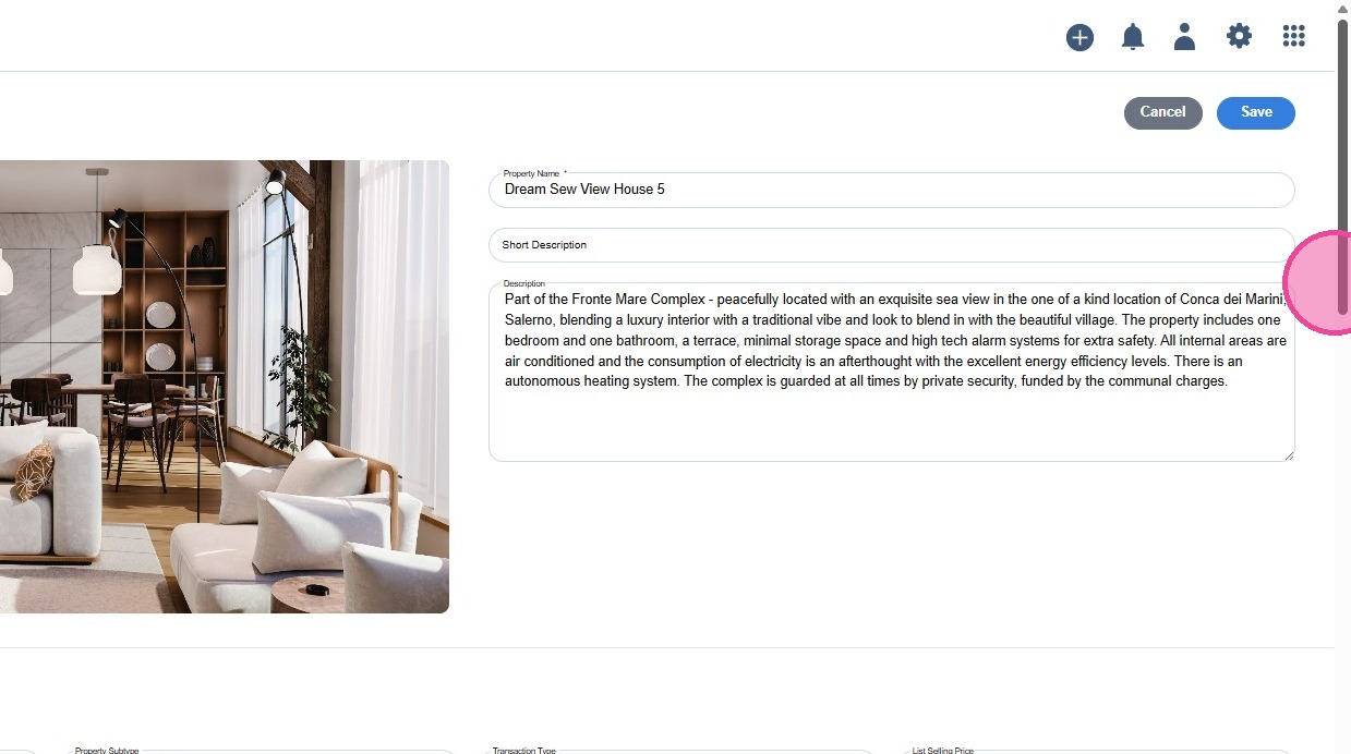 Step 5: Move to bottom of property page