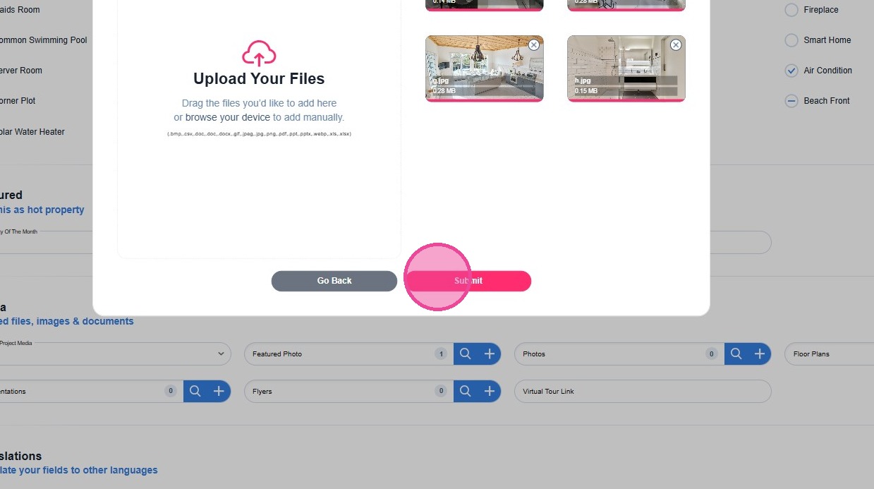 Step 8: Submit selected photos