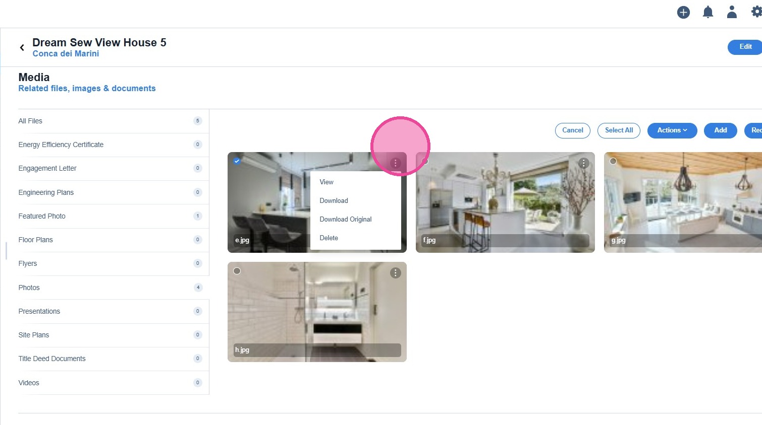 Step 21: Three dots actions