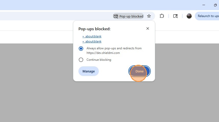 Click Done
