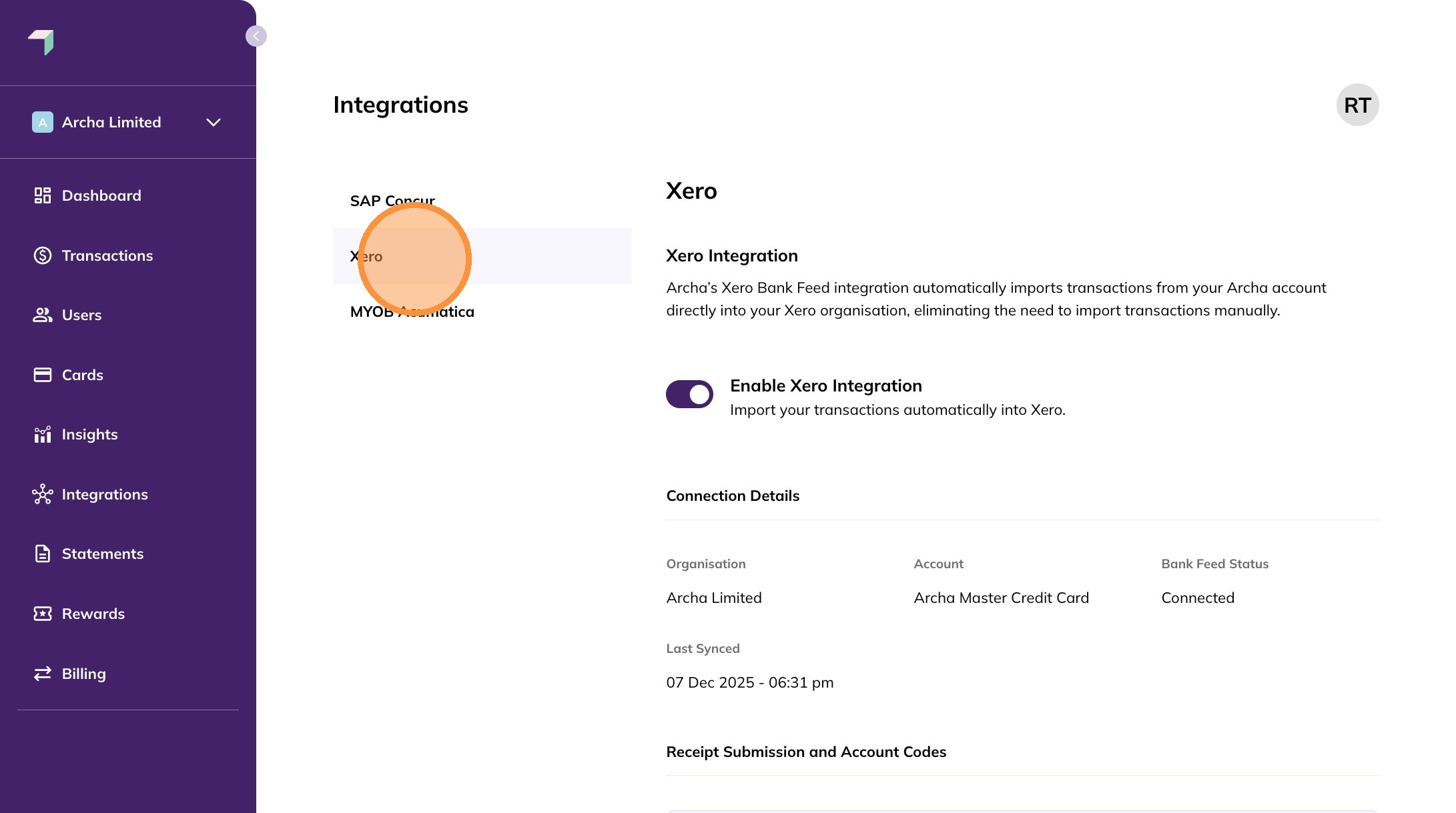 Select Xero integration