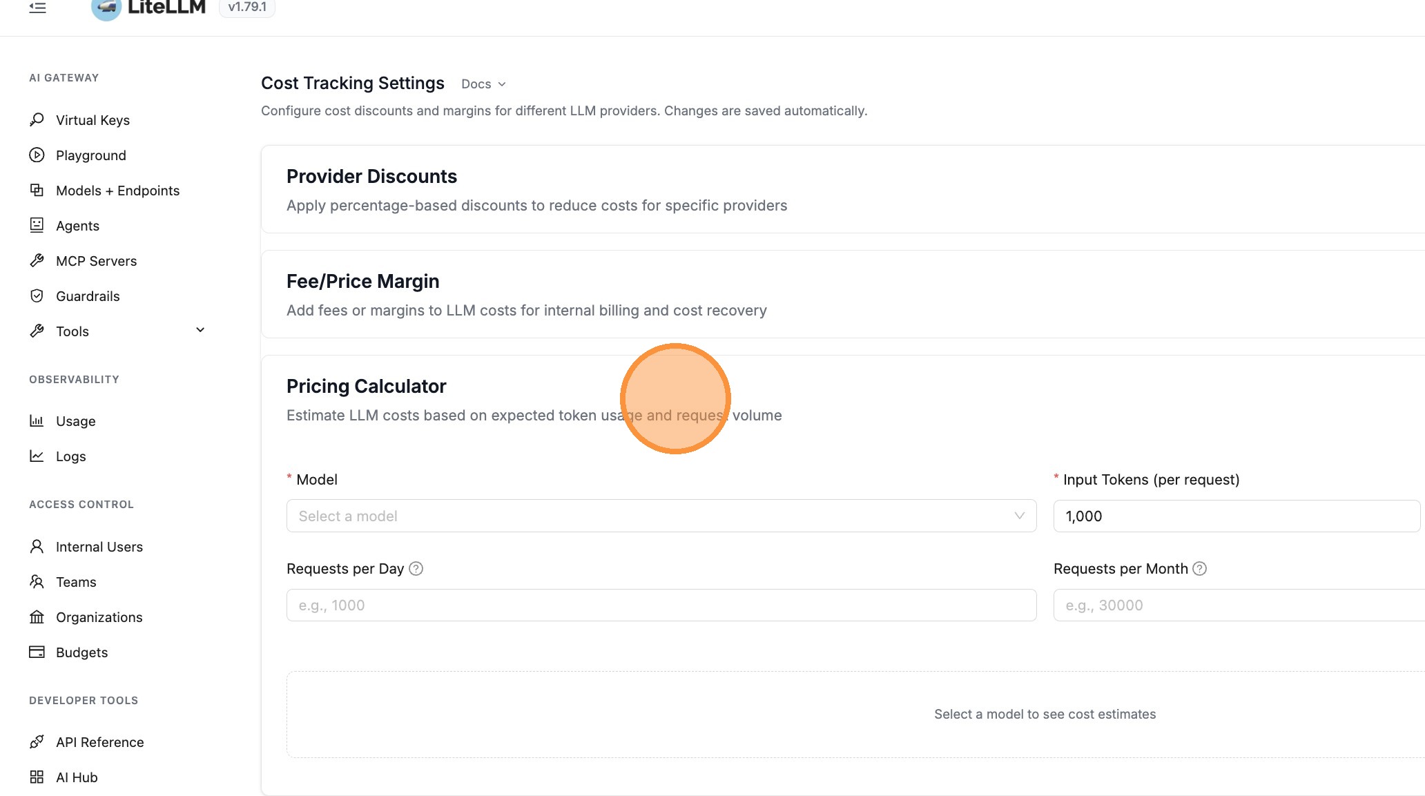 Click Pricing Calculator
