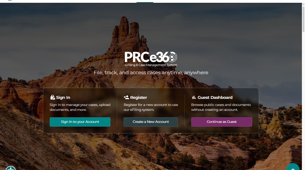 NMPRC Portal Landing Page