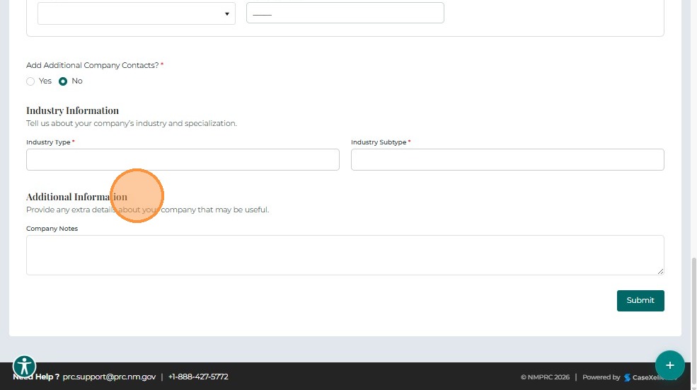 Additional Company Information section