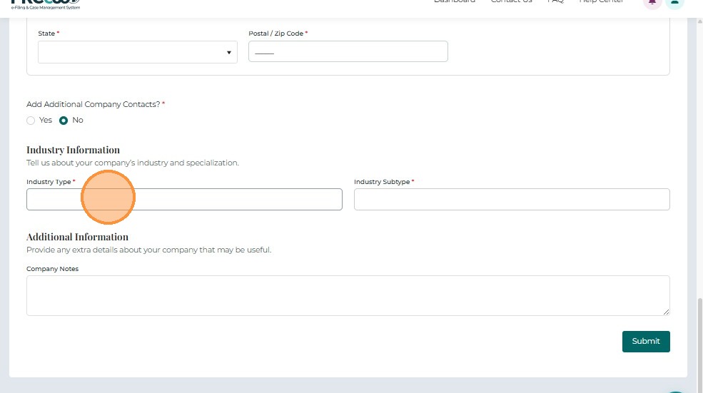 Industry Information fields