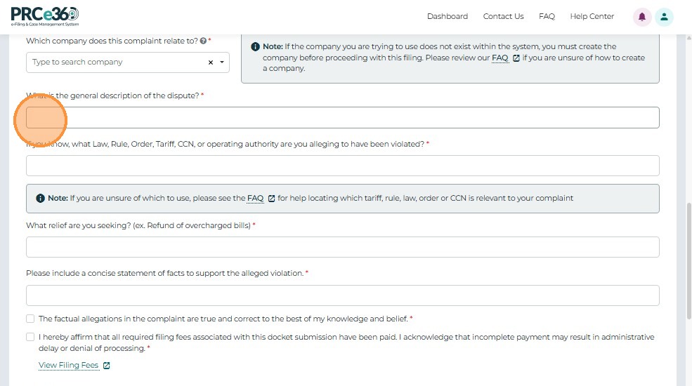 Complaint details form - part 1