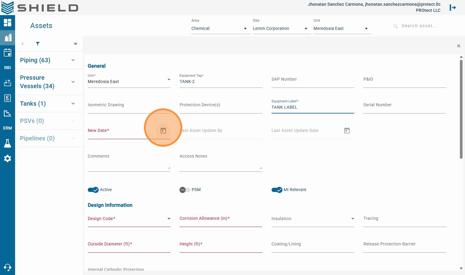 Click New Date field