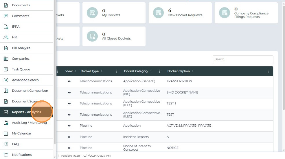 Reports - Analytics Tab