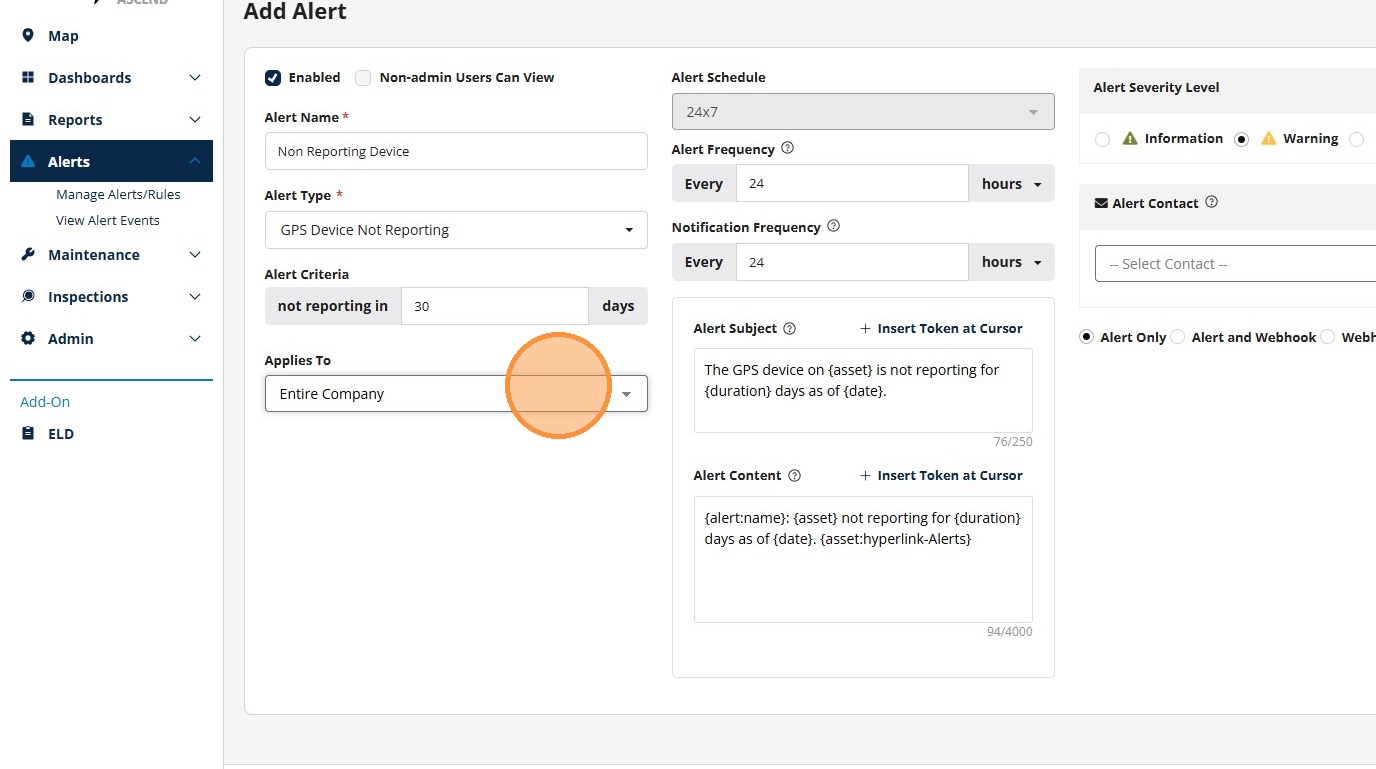 Create a Non-Reporting Device Alert & Scheduled Report in Ascend – Geoforce