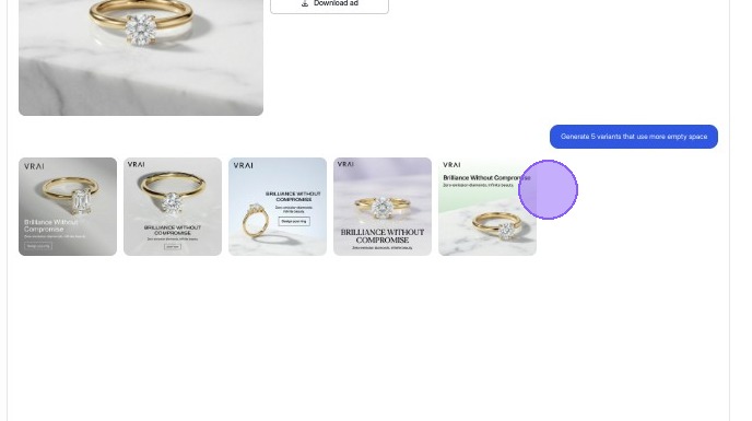 View generated ad variants