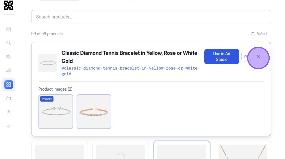 Confirm product selection