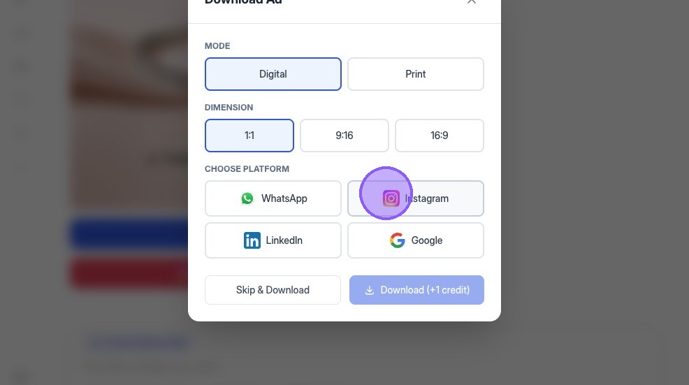 Select variant to export