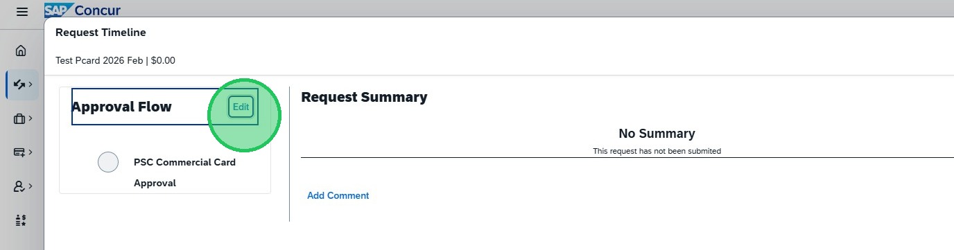 Concur Request: Applying for a Procurement Card