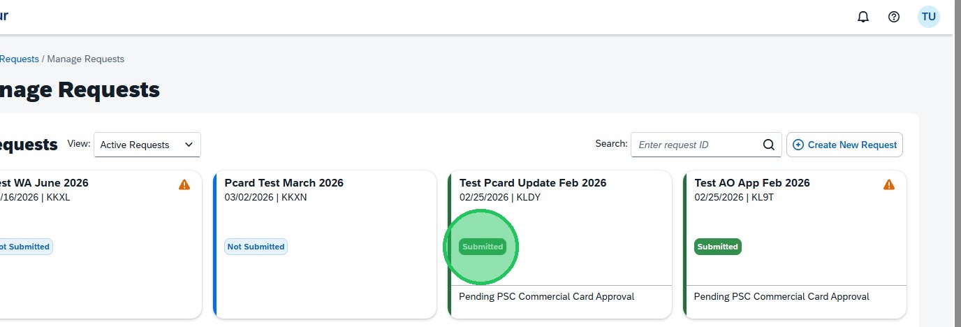 Concur Request: Procurement Card Updates