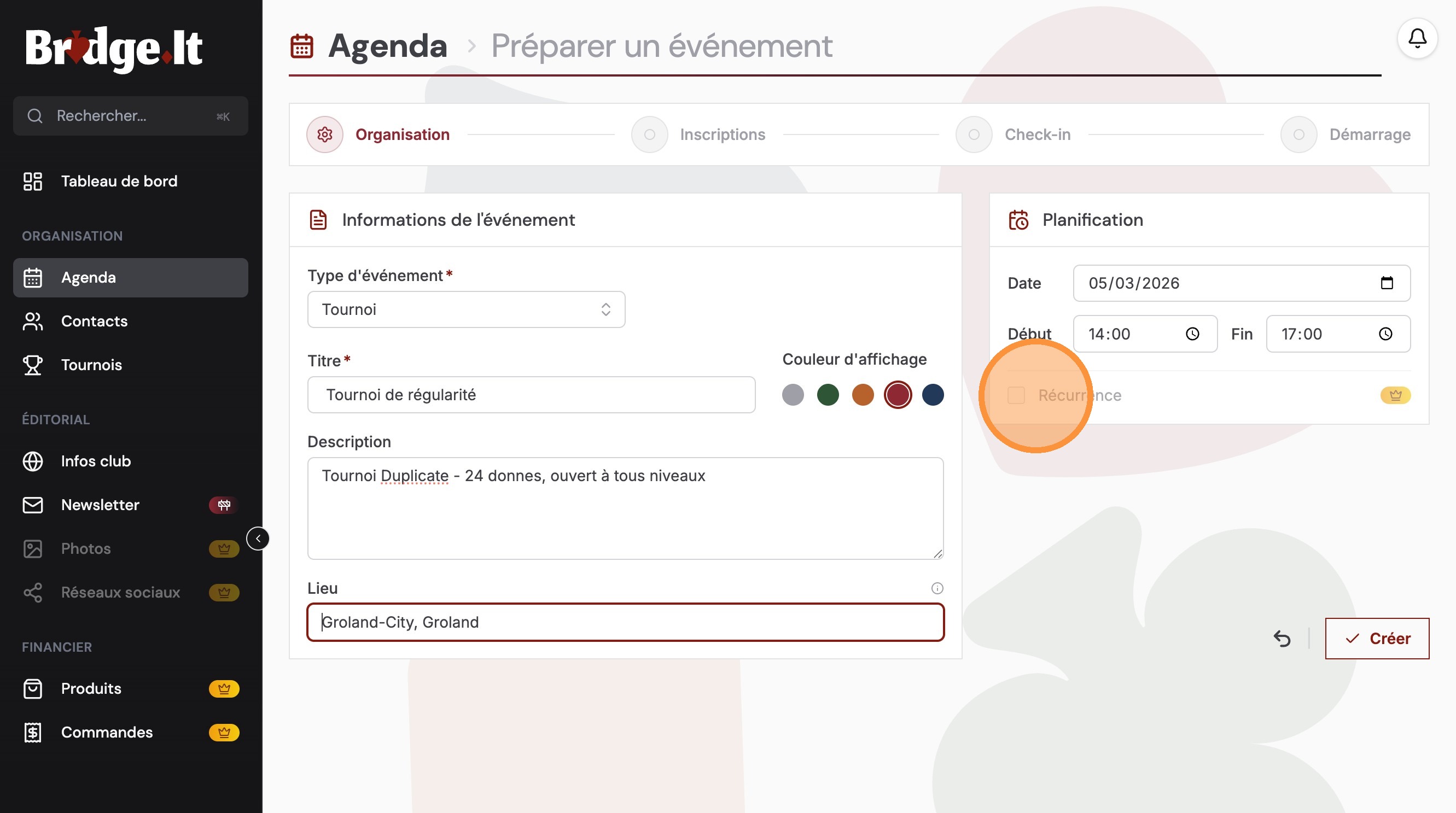 R&eacute;currence (bient&ocirc;t)
