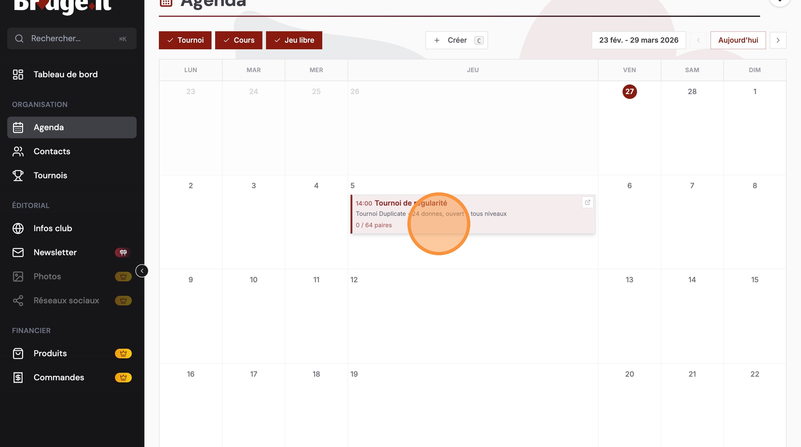 Acc&egrave;s inscrits