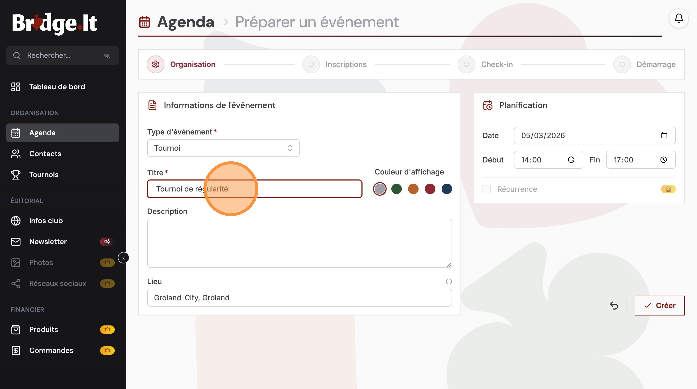 Titre renseign&eacute;