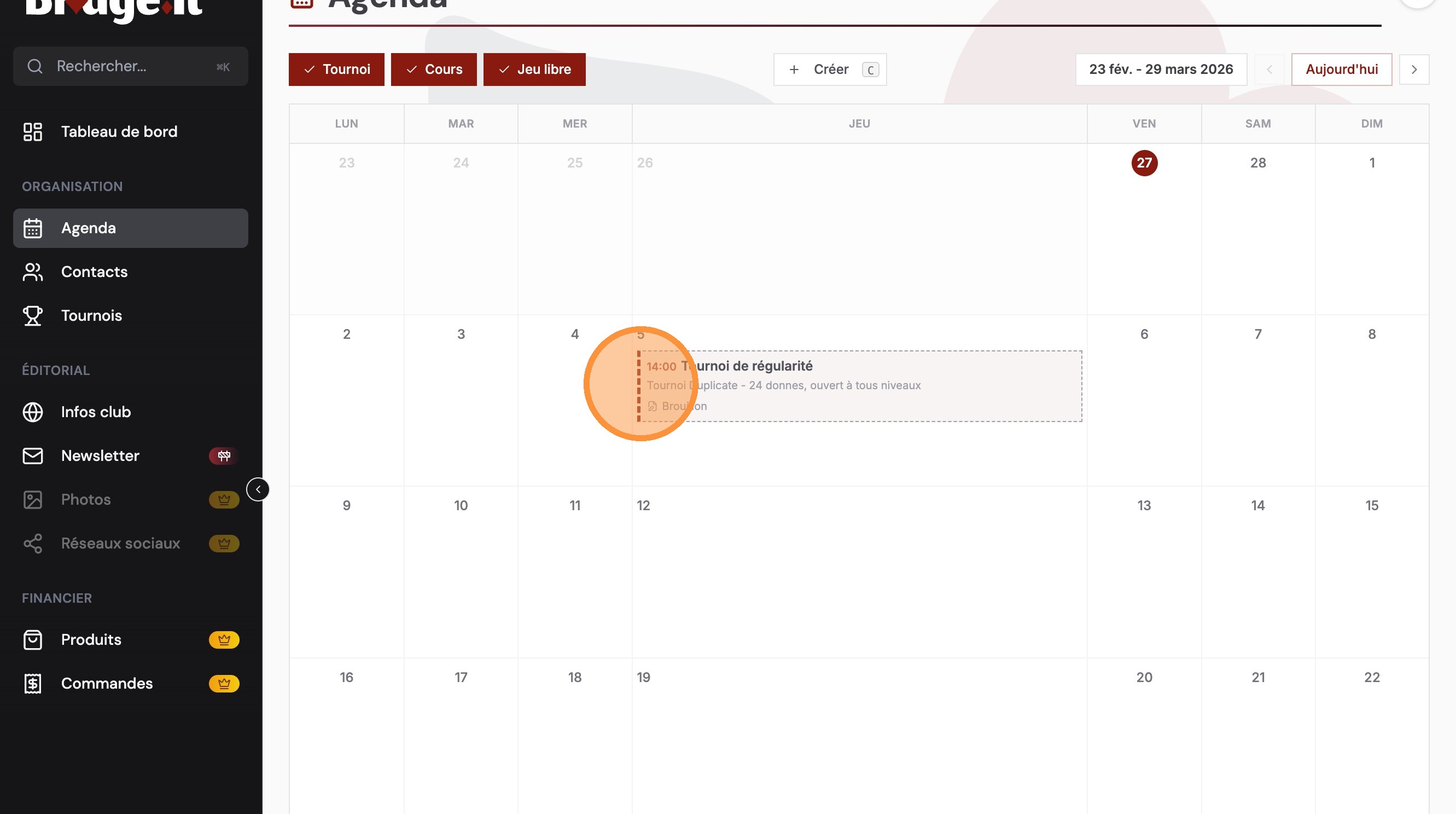 Brouillon pointill&eacute;