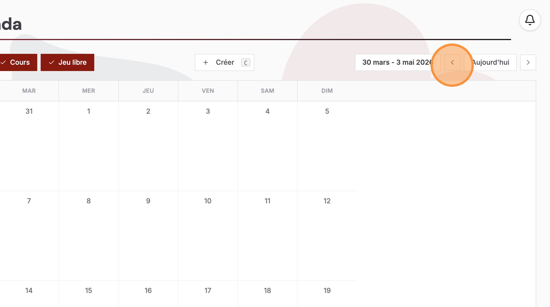 Navigation pr&eacute;c&eacute;dente
