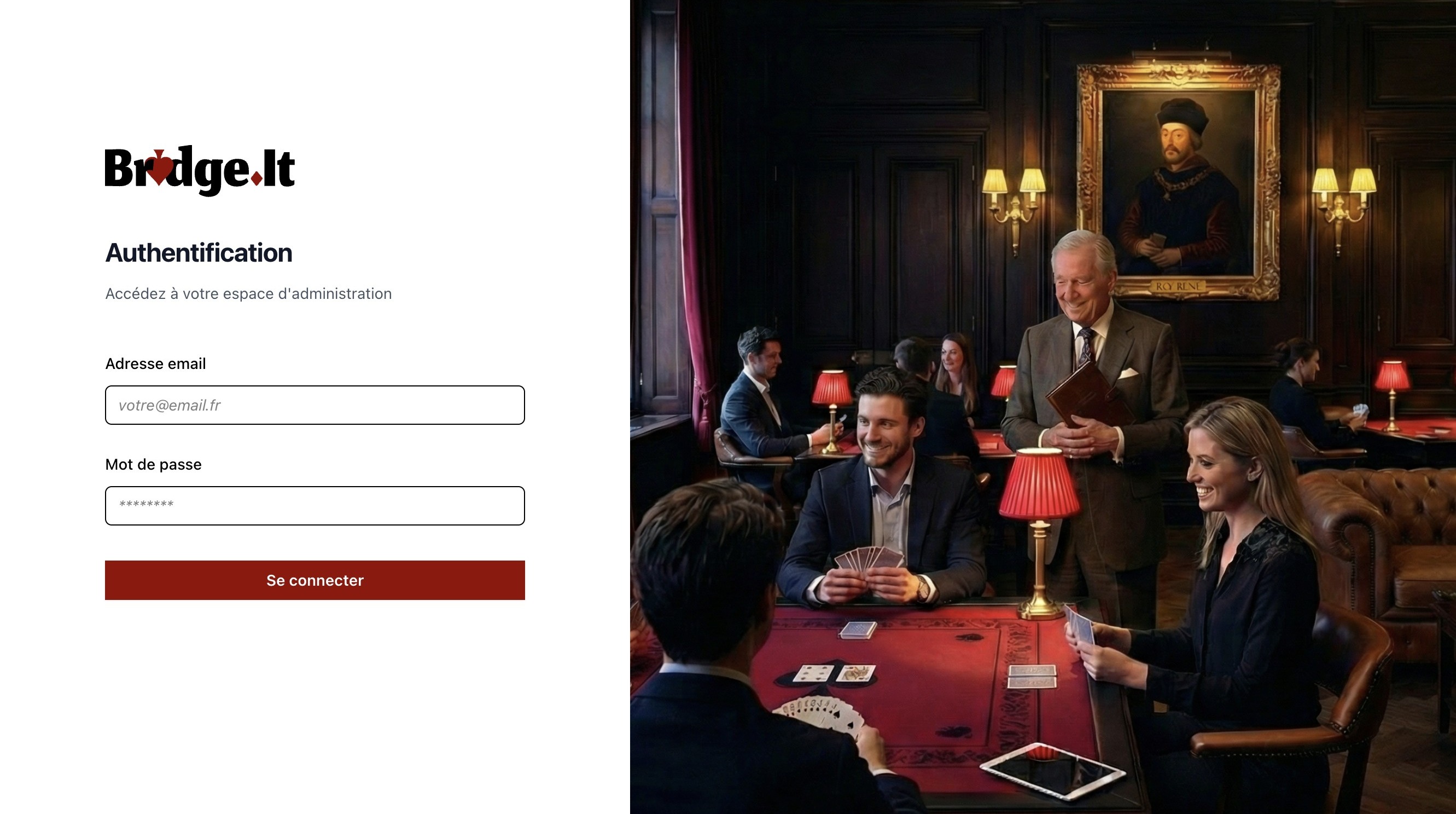 &Eacute;cran de connexion