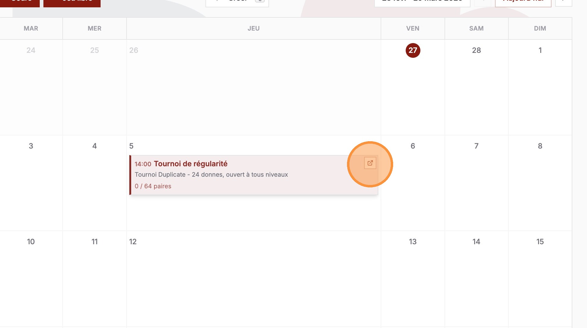 Acc&egrave;s page inscription