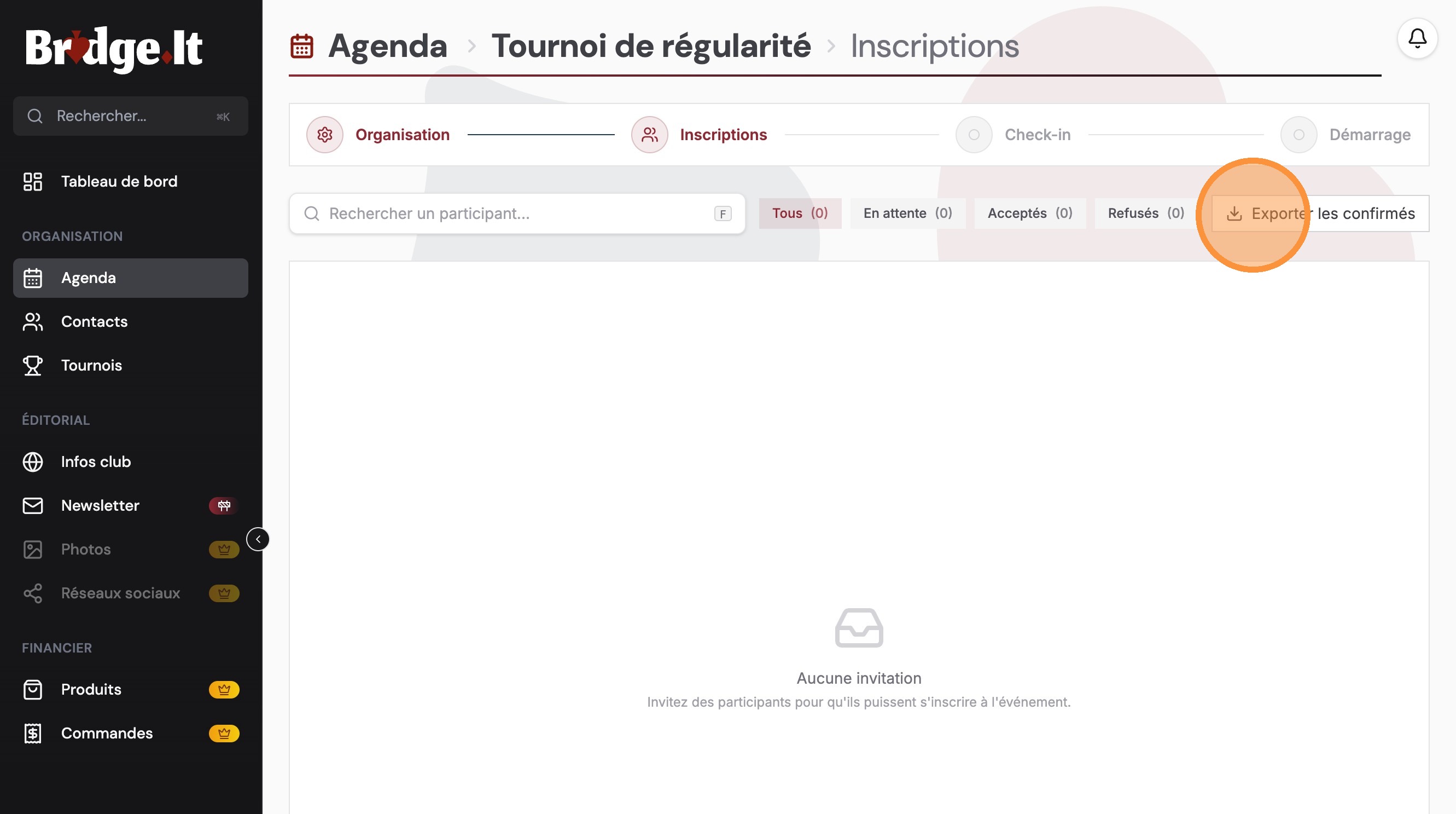 Exporter les confirm&eacute;s