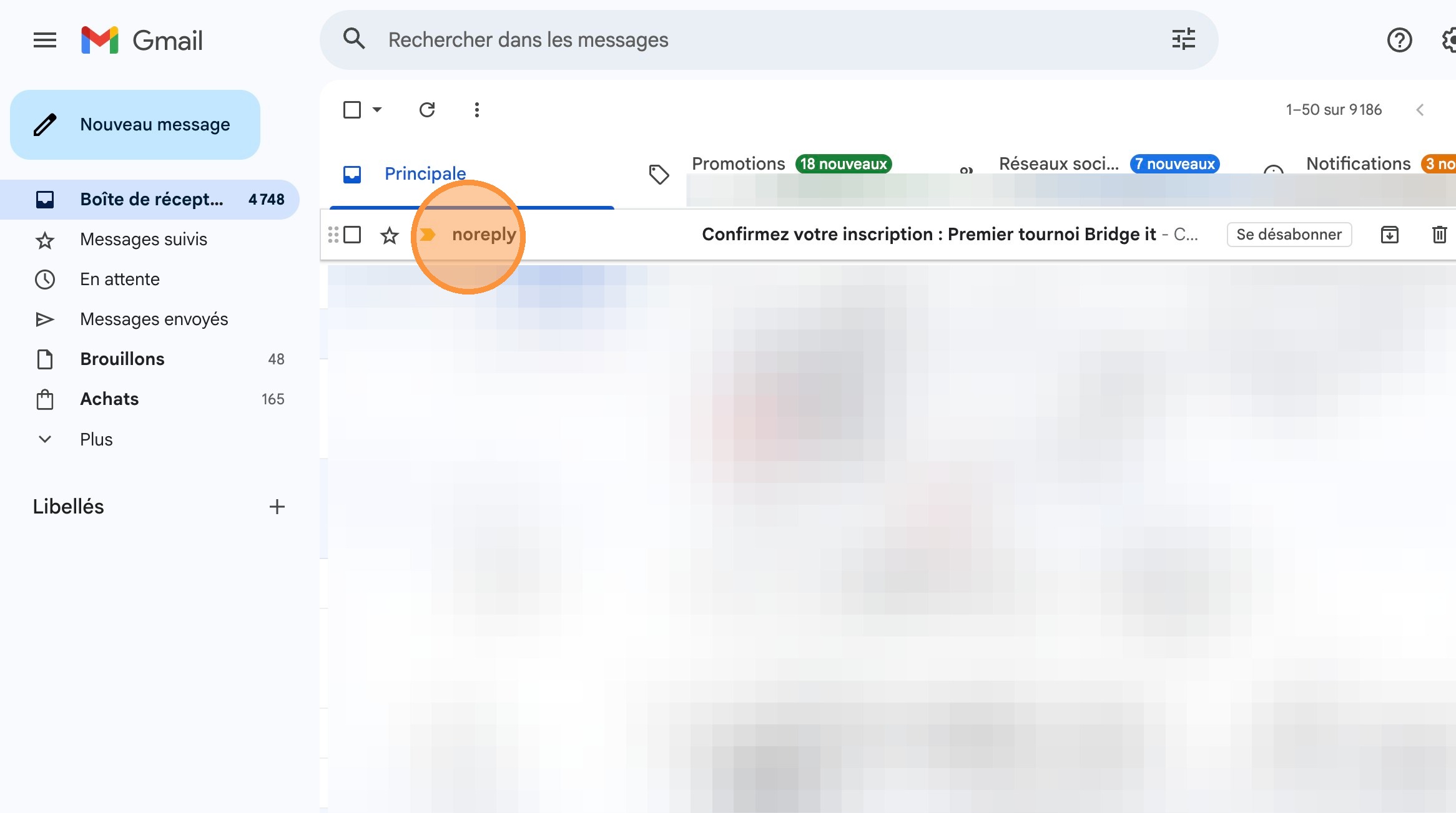 E-mail de confirmation
