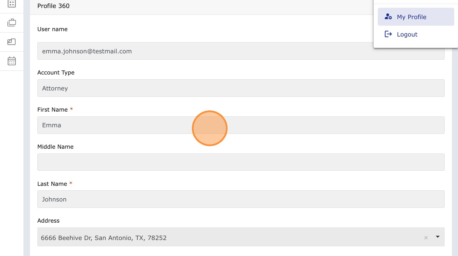 Read-only profile fields