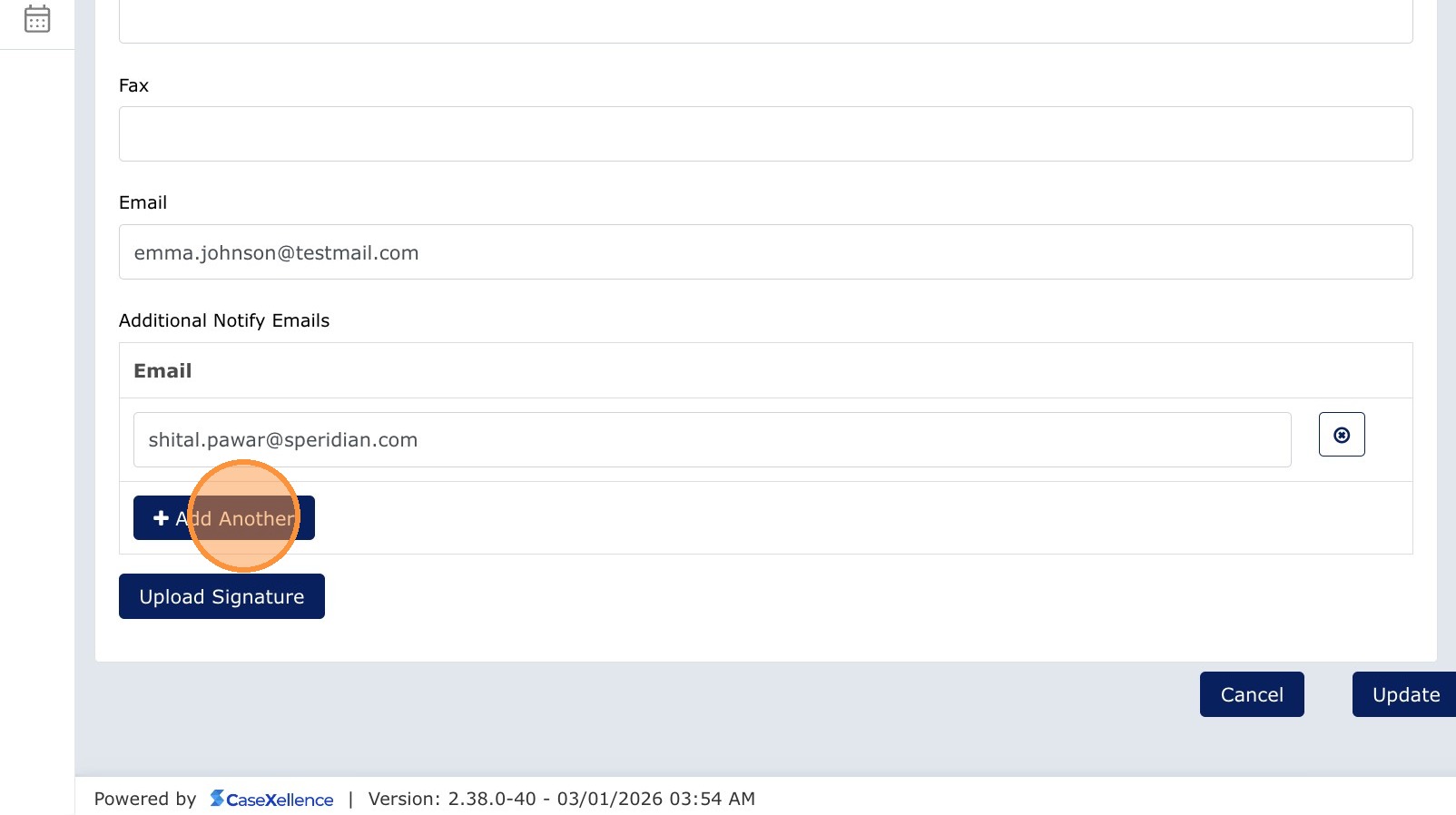 Edit mode and Additional Notify Email