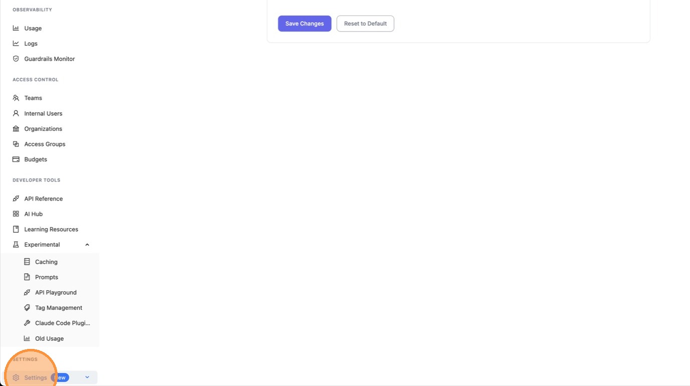 Navigate to Settings