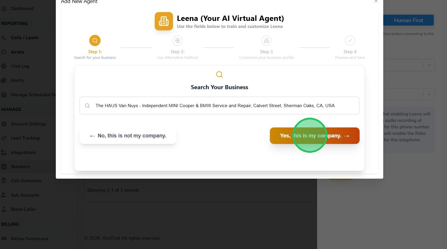 Yes, this is my company button