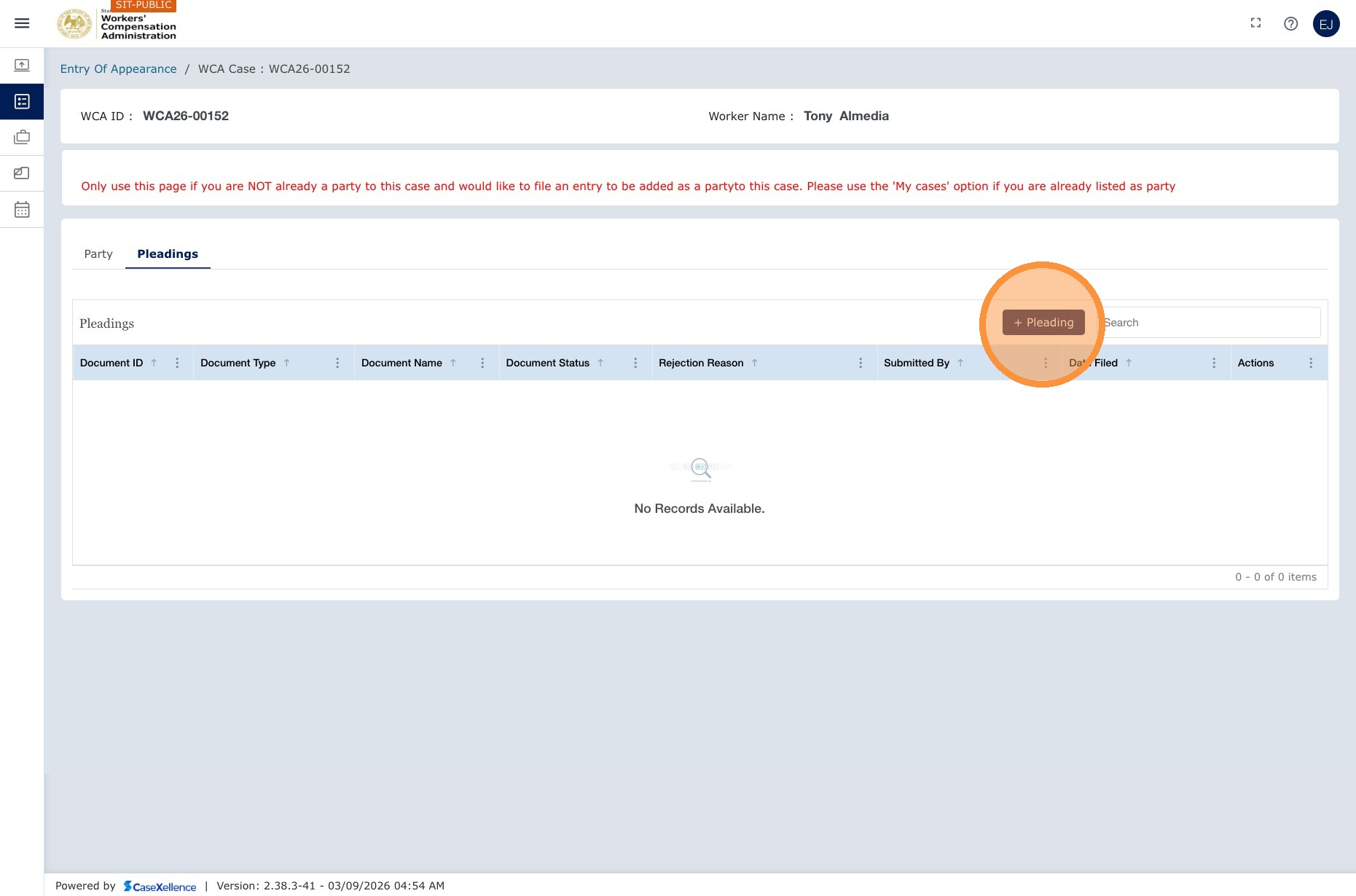 Complete form and attach document