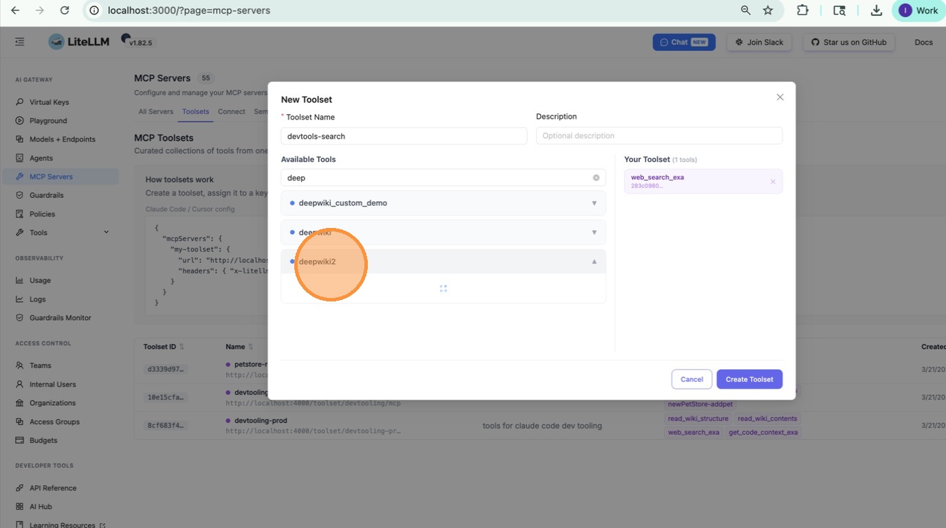 Select second server