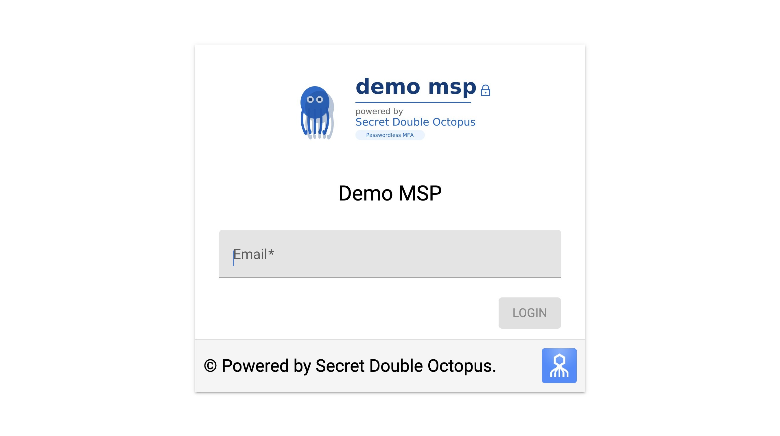 Tenant Manager login page