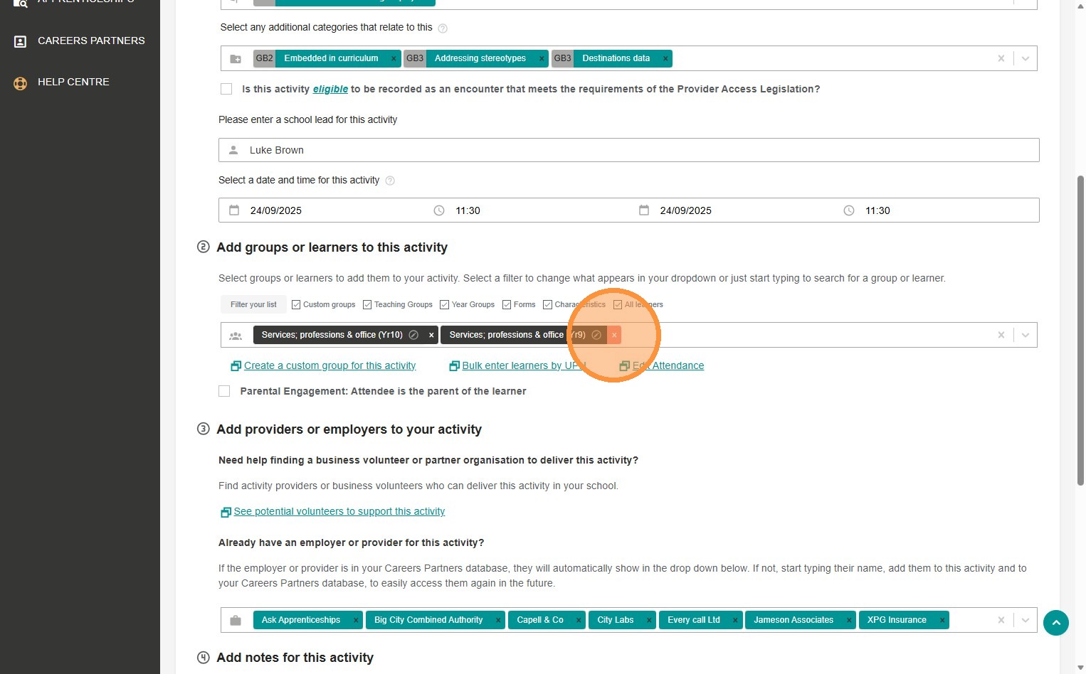 Marking an activity as complete or cancelled and managing attendance ...