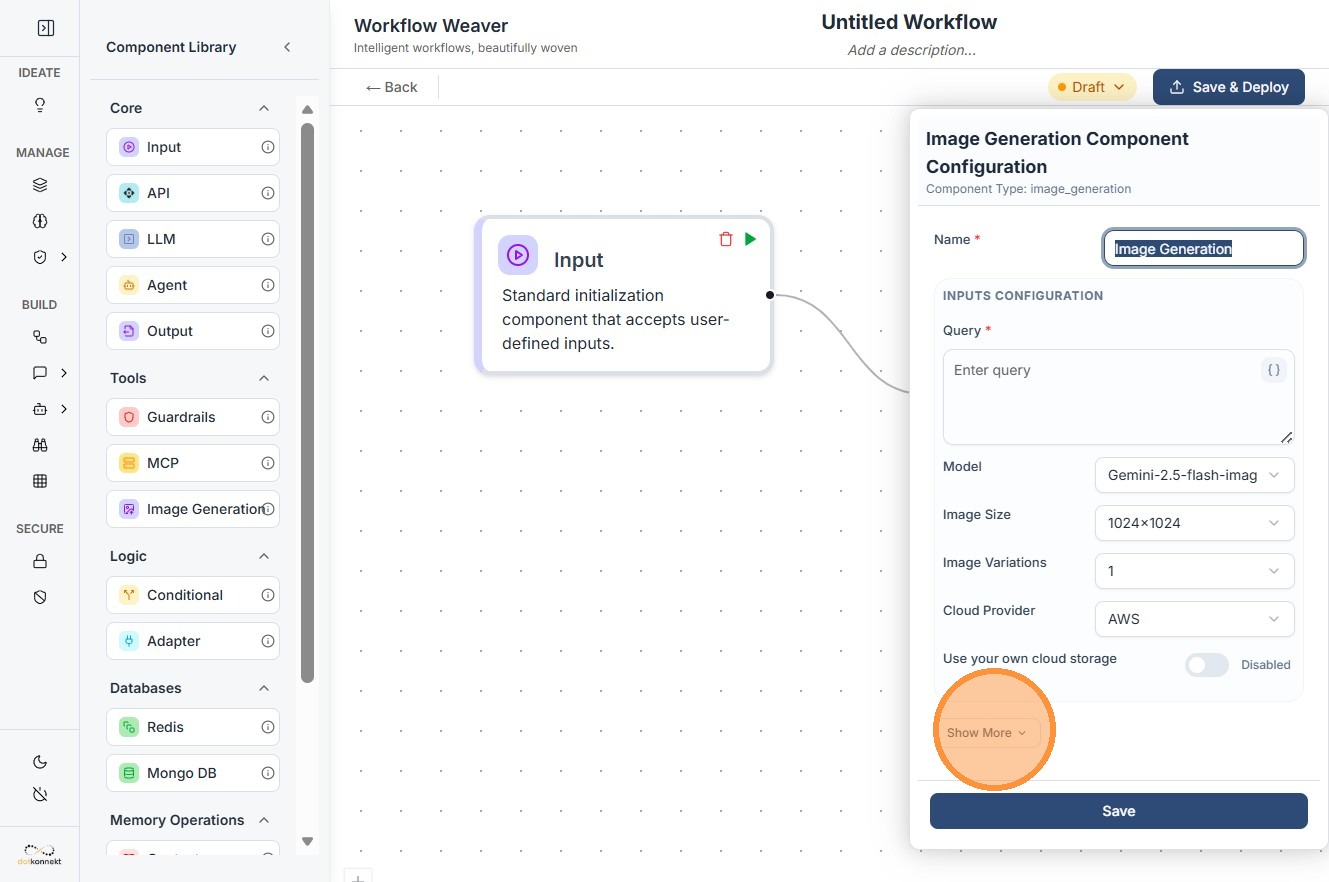 Image Generation Node on Canvas