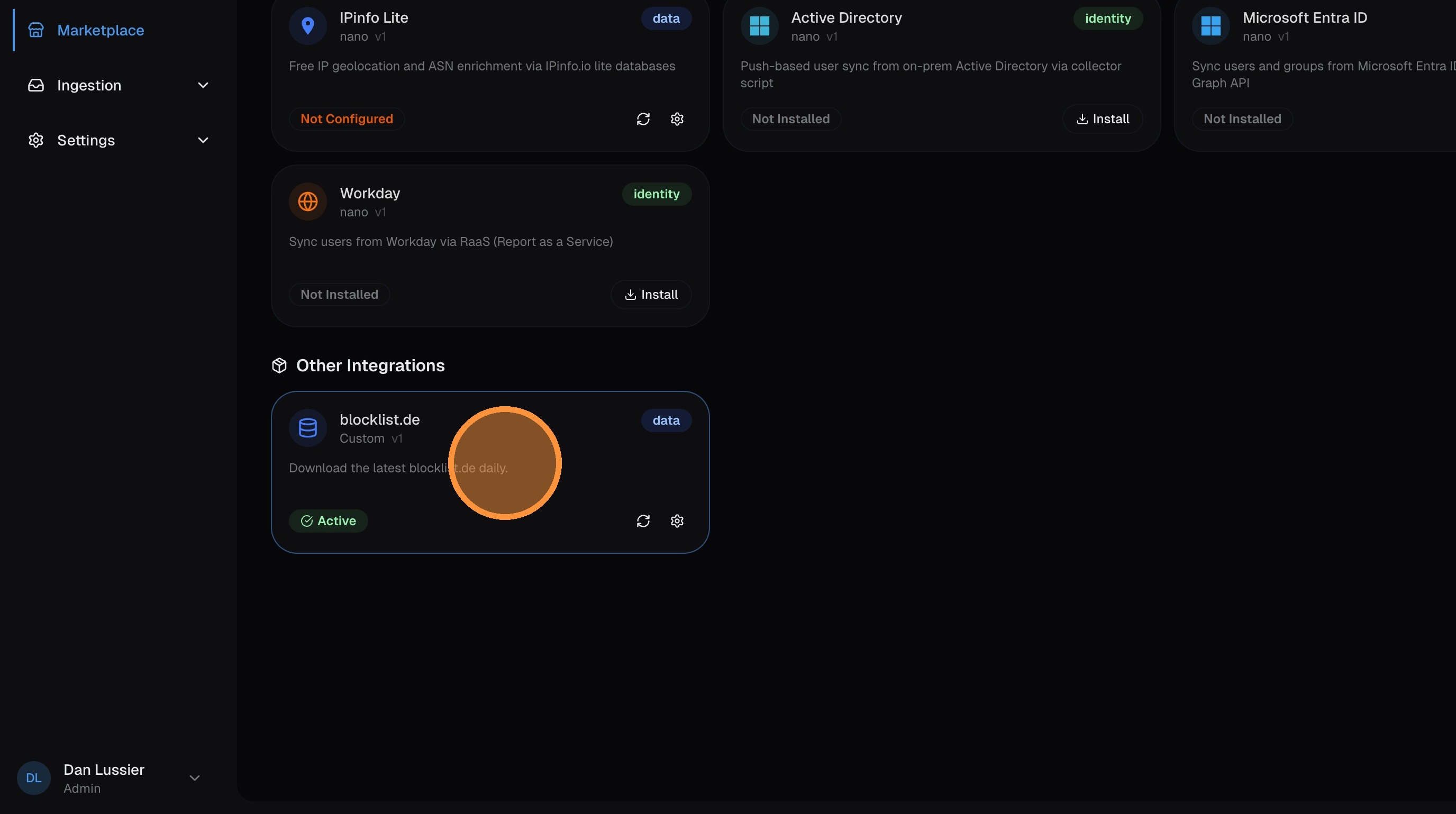 New enrichment card in Marketplace